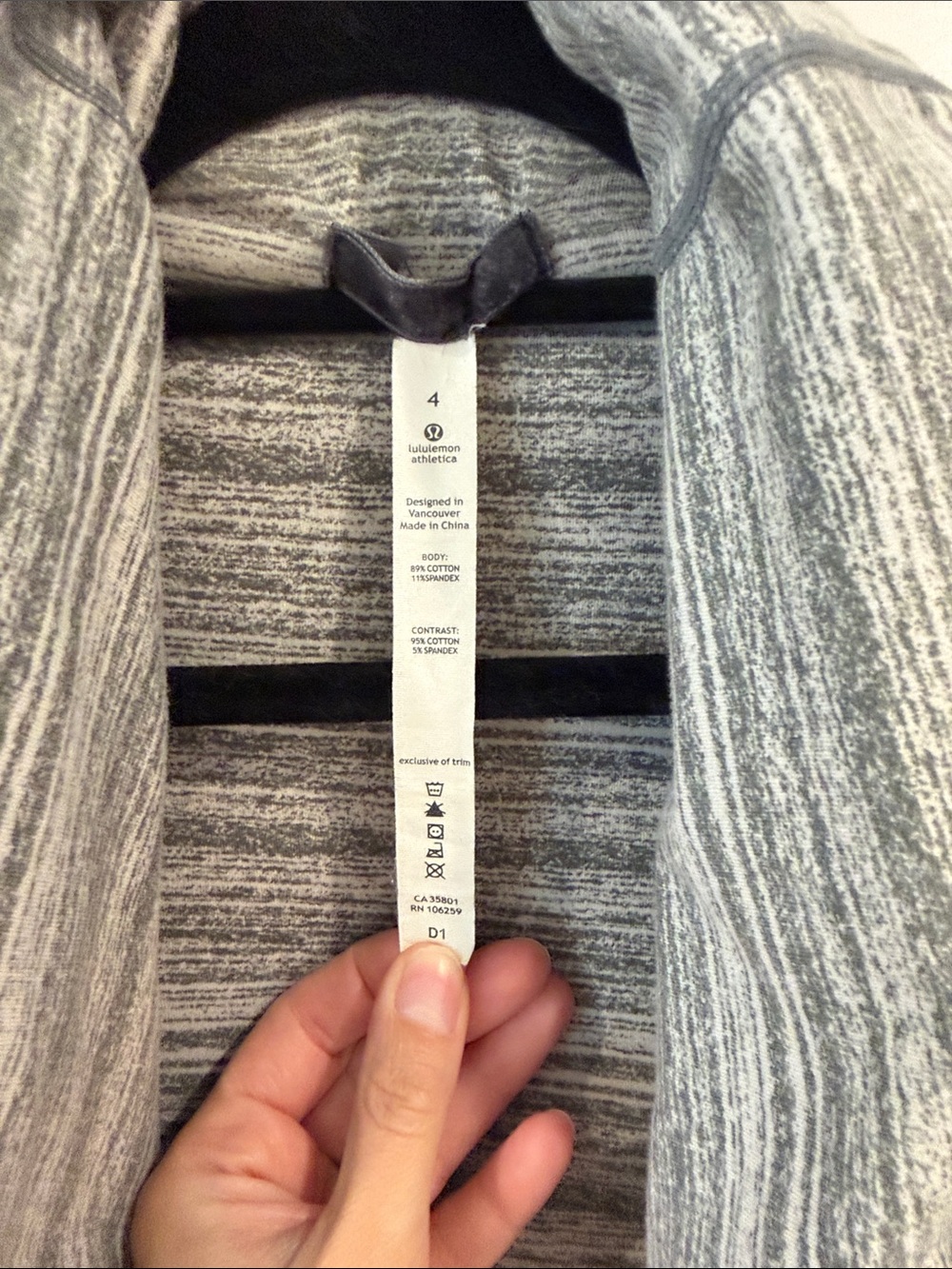 lululemon athletica vintage Gray Open-Front Draped Jacket - Picture 2 of 13